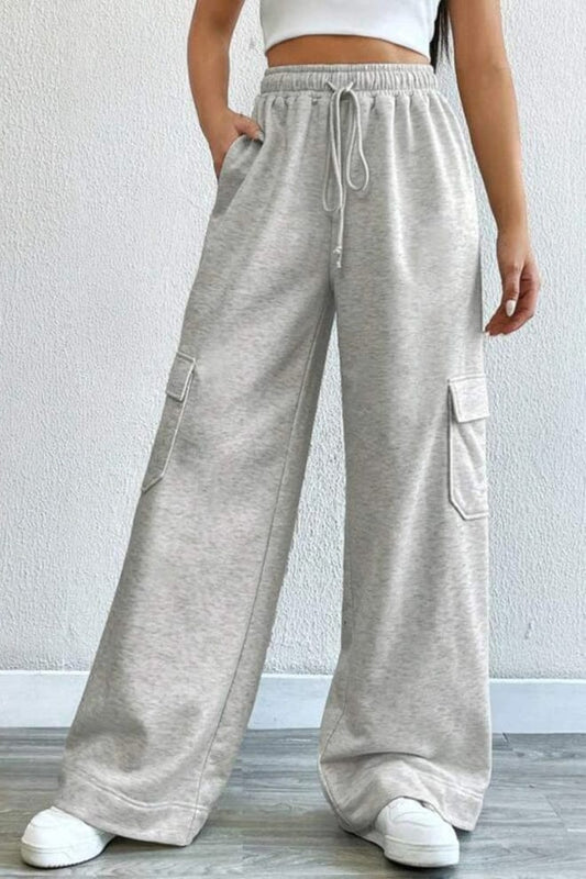 Women's Cargo High Waisted Wide Leg Athletic Trouser