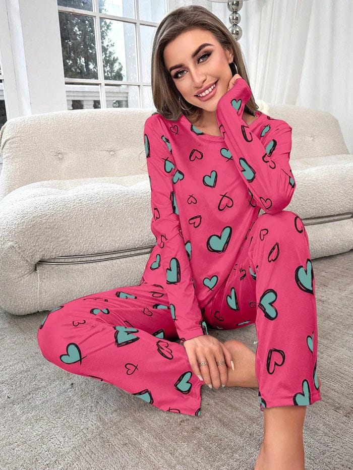 Women Printed Pajama Night Suit
