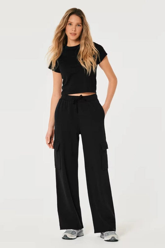 Women's Cargo High Waisted Wide Leg Athletic Trouser