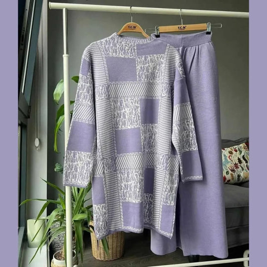 Lavender Patchwork Winter Track Suit..