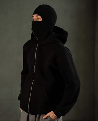 Balaclava Ninja Zipper Hoodie Jacket