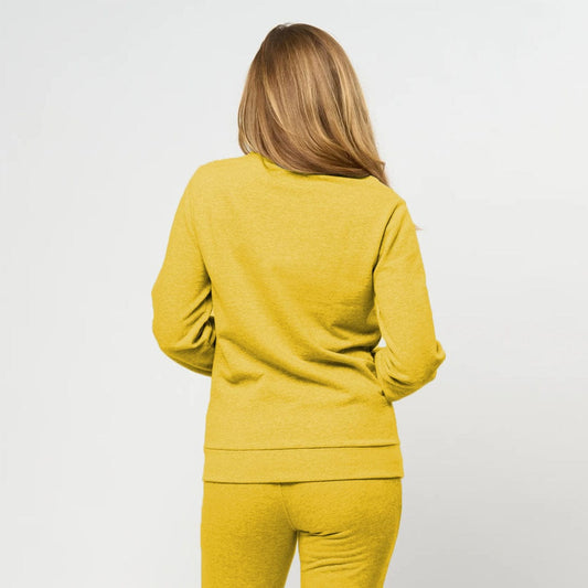 Polo Asn women Crew Neck Yellow Sweat shirt For Winter