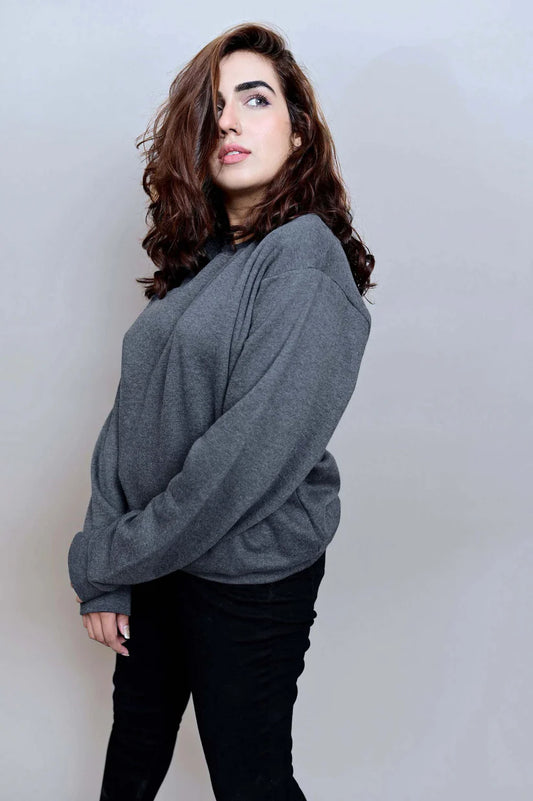 Unisex Winter Basic Sweatshirt - Gray