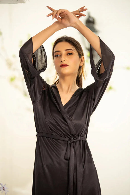 Honeymoon Whisper Nighty Black