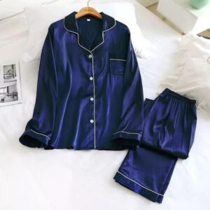 Printed Shirt and Trousers Night Suit : Stylish & Comfortable Women Sleepwear Set