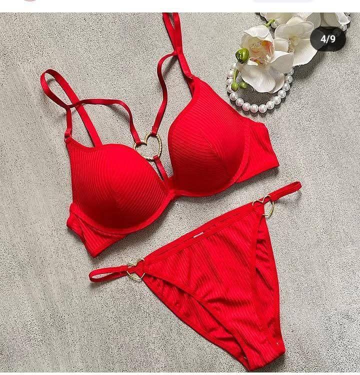 Red Strappy Lingerie Set – 2 Piece