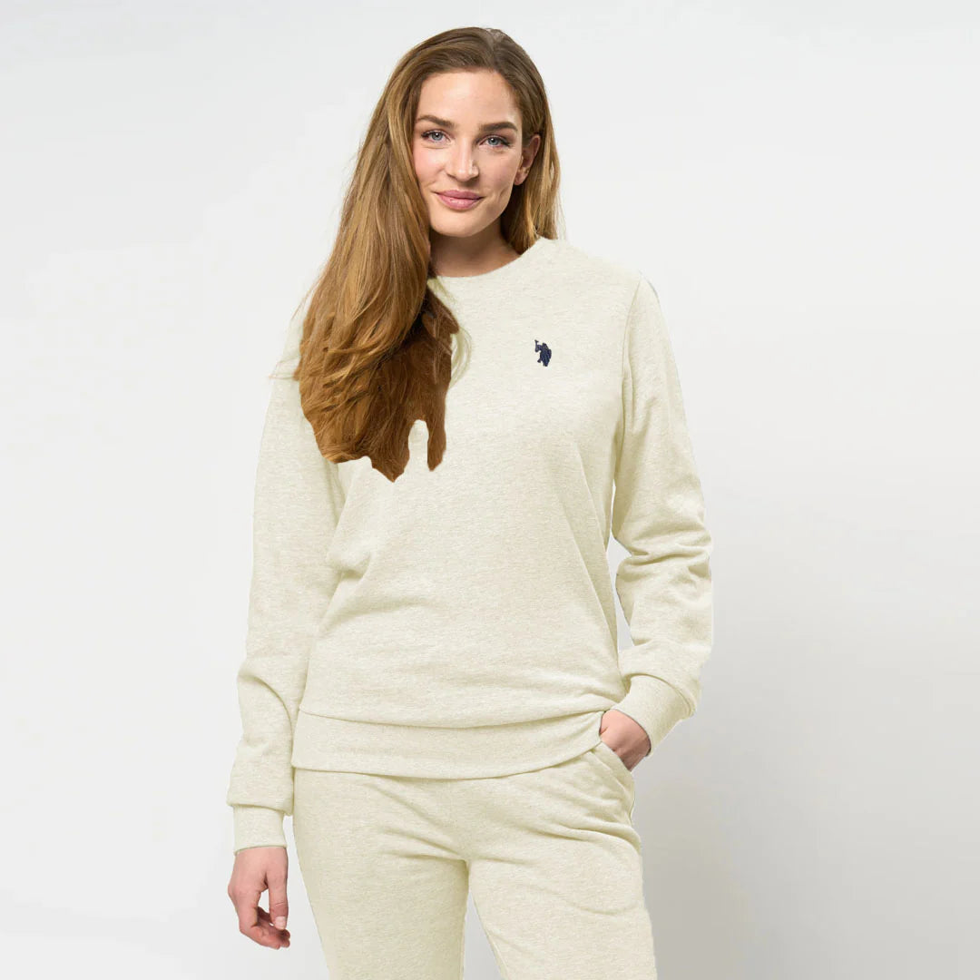 Polo Asn Women Crew Neck White  Shirt for Winter