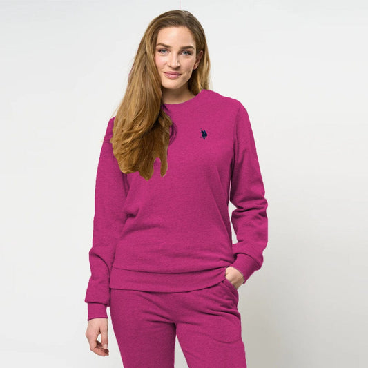 Polo Asn Women Crew Neck Lite Purple  Shirt for Winter
