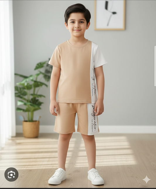 Kids Print T-Shirt & Shorts Set