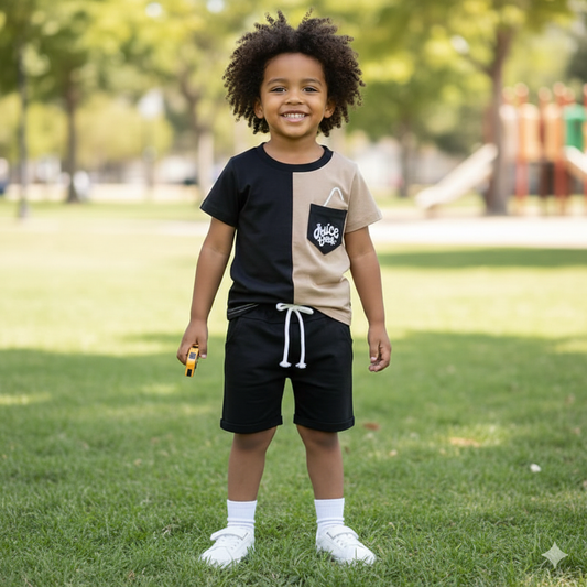 Kids Trending Print T-Shirt & Shorts Set
