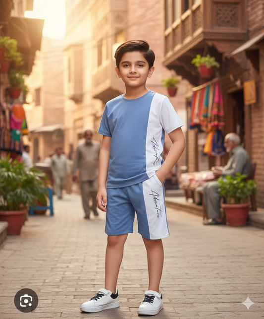 Kids Print T-Shirt & Shorts Set