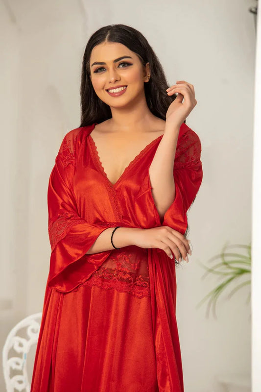 Honeymoon Whisper Nighty Red