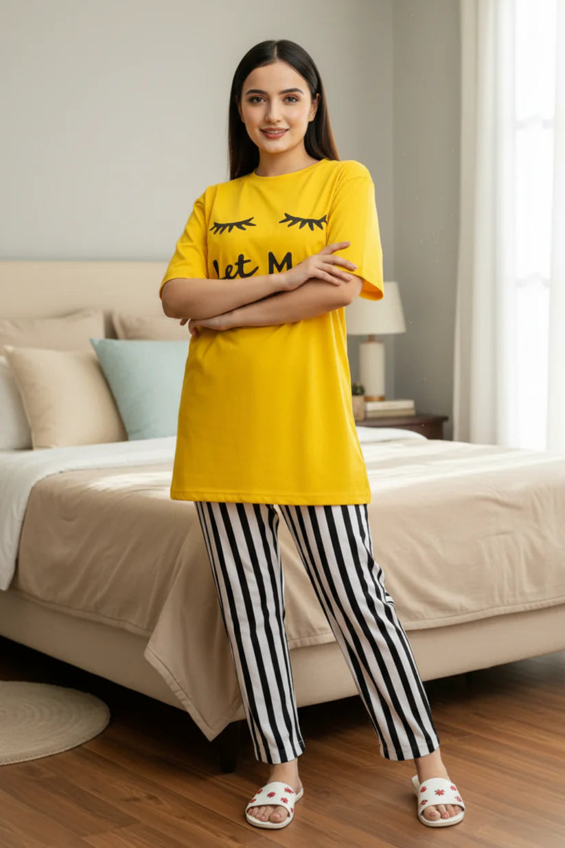 Yellow Let Me PJs SET