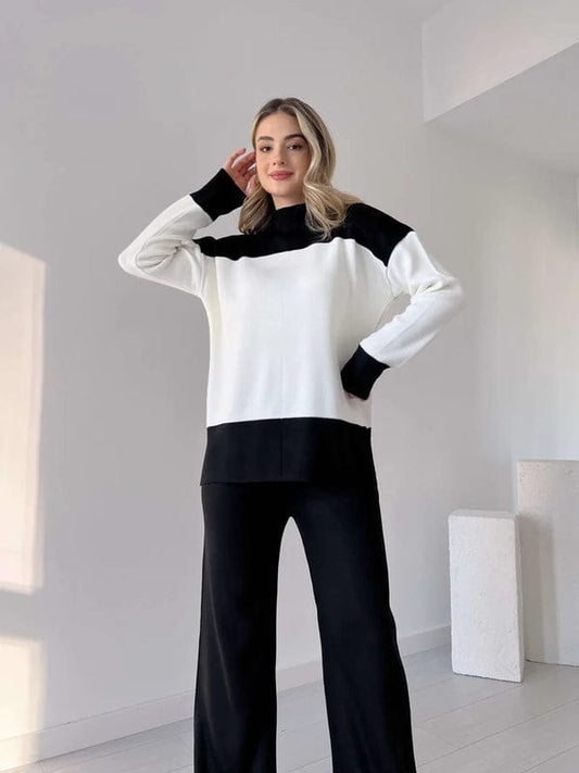 Black Panel Style Co-Ord Sets For Women