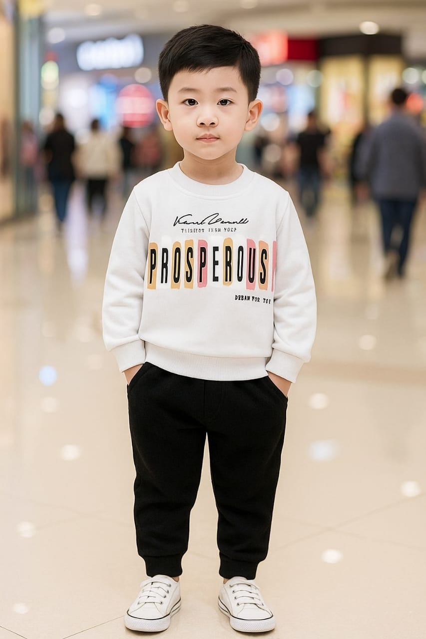 Fashion Style Printed Kids Winter Suit