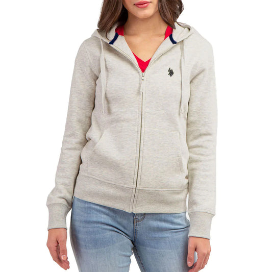 US polo asn zipper Red hoodies for women