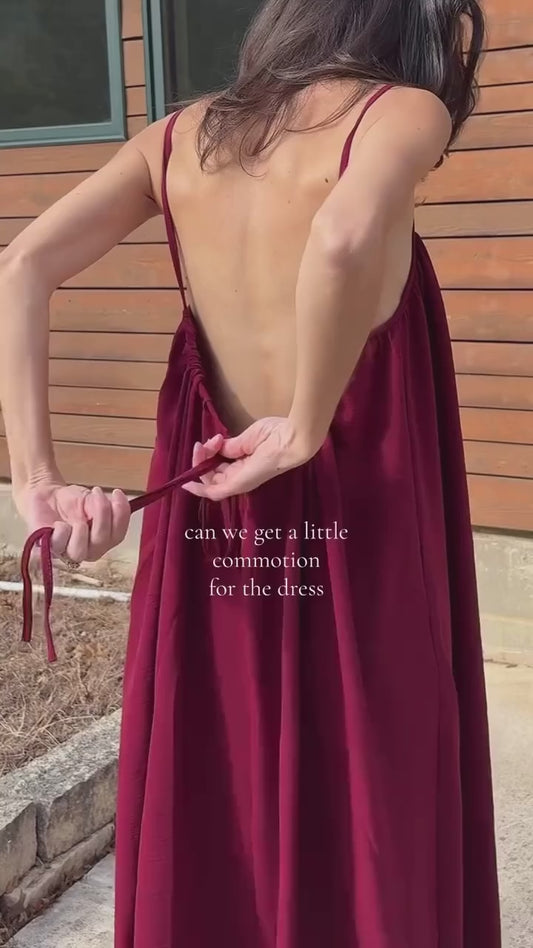 Gathered Maxi Dress With Spaghetti Straps Pink
