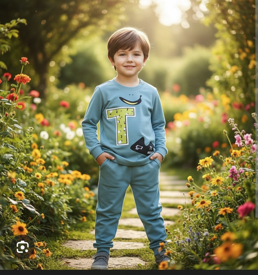 Fashion Style Printed Kids Winter Suit